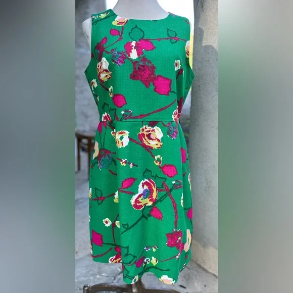 J. Crew Glorious Garden Print Fitted Dress, Vintage Style - Picture 3 of 12